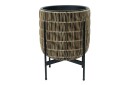 Wicker Blomsterkrukke på stativ 38x38xH49 cm Lysebrun