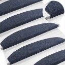  Selvlimende trappematter 15 pcs Blå 80 x 24,5 x 3,5 cm