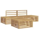 vidaXL 4 pcs Utendørs sofa sett Hvit