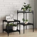 Bokhyllebrett 4 pcs Svart 40 x 40 x 1.5 cm Konstruert tre