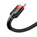 Baseus 3m USB-C kabel 2A i svart og rød