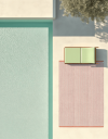 Maison Deux Stripe Bubble Gum Teppe 200x300