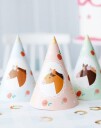 6 stk Partyhatter Hester Hester og Blomster