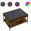  Salongbord med Infinity LED røkt eik 70x50x38 cm 847704