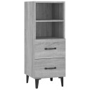 vidaXL Skjenk grå sonoma 34,5x34x90 cm konstruert tre