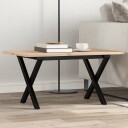  Salongbord X-ramme 80x50x40 cm heltre furu og støpejern 3282684