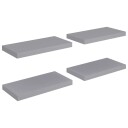 vidaXL Flytende vegghyller 4 stk gr? 50x23x3,8 cm MDF