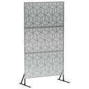 vidaXL Personvernsvegg 100 x 50 x 180 cm Galvanisert stål Sølv