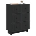 vidaXL Skuffeskap Svart 66 x 34,5 x 90 cm Konstruert tre