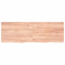 vidaXL Vegghylle lysebrun 180x60x4 cm behandlet heltre eik