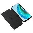 Honor Magic6 Lite/X9b Flip-deksel Karbonfiber Svart