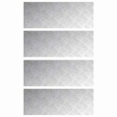  Sjekkplater 4 pcs sølv 80 x 30 cm Aluminium