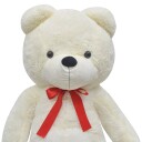 vidaXL Myk plysjbamse XXL hvit 85 cm