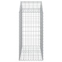 vidaXL Gabionkurv buet 100x50x100/120 cm galvanisert jern
