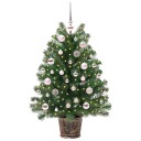  Kunstig juletre med 150 LED med stativ grønn 95 cm PE og PVC