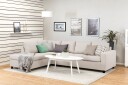 Crazy 4 seters Venstrevendt L formet Sjeselongsofa i Stoff   Beige