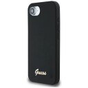 Guess iPhone 16e Magsafe Silikon Mobildeksel med Metallogo - Svart
