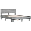  Sengeramme grå sonoma 120x200 cm konstruert tre og metall 8721102614965