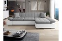Vananda Sofa med Sjeselong 3 seter i Kunstlær   Hvit / Grå