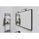 Sanibell Basicline speil 80x60 cm m/sort aluramme