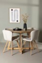 Venture Home   Spisegruppe Yadikon med 4 stk stoler Lilja   Brun
