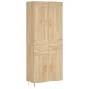 vidaXL Highboard sonoma eik 69,5x34x180 cm konstruert tre 8720845492908