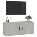  Vegghengt TV benk betonggrå 100x34,5x40 cm