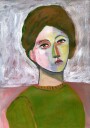 The woman in the green sweater Plakat / 40x50cm