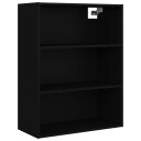 vidaXL Hengende veggskap svart 69,5x32,5x90 cm