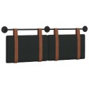  Hengende Hodegavl Veggmontert Svart 130 x 55 x 5 cm Antikk PU