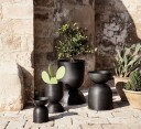 ferm LIVING Hourglass krukke stor Ø50 cm Svart-mørkegrå