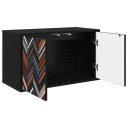 vidaXL Vegghengt TV skap OMMEN 69 x 33 x 40 cm Svart eik