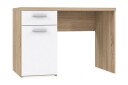 Skrivebord Schappach 110 cm med Oppbevaring Skuff + Skap   Brun/Hvit
