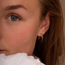 Double Creol Earring Forgylt-Sølv Sterling 925 Onesize