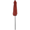 Parasoll Ø196 cm roterende parasoll med sammenleggbar funksjon sekskantet balkongparaply strandparasoll vindtett stabil mar