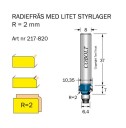 Cobolt 217-820 Avrundingsfres litet styrlager Ø8/10 mm Maskintilbehør & forbruk