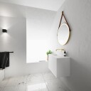Compact 2 Waterproof 70X40L - Vaskeskap, Matt Hvit SolidTec®