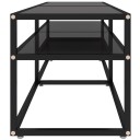 vidaXL TV-benk svart 160x40x40,5 cm herdet glass