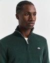Gant Bomullsgenser med half zip TARTAN GREEN S