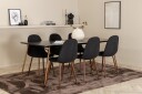 Venture Home Spisegruppe Pipaon 190 cm inkl. 6 Tommy Stoler Svart/Kobber/Brun