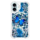 Trolsk Mobildeksel med Flytende Glitter Sommerfugl (iPhone 16)