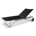 Houe Click Adjustable chaise longue Black. Frame: Grey