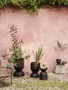 ferm LIVING Hourglass krukke extra small Ø21 cm Svart-mørkegrå