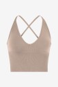 Aim'n Bh topp Shape Seamless Cross Back Bralette Brun