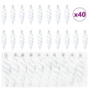  Dekorasjon til juletre 40 pcs Hvit