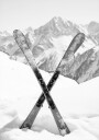 Skies Alps Black and White Poster Plakat / 70x100cm