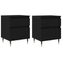  nattbord 2stk svart eik 40x35x50 cm konstruert tre