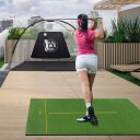 Golfslagmatte 2 gummi tees og 2 justeringsstenger og 6 tee posisjoner 152 x 117 cm tykkelse 32 mm