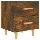 vidaXL Nattbord røkt eik 40x35x47,5 cm