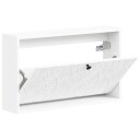 vidaXL Vegghengt skoskap DELFT 71 x 17 x 43 cm Konstruert tre Hvit